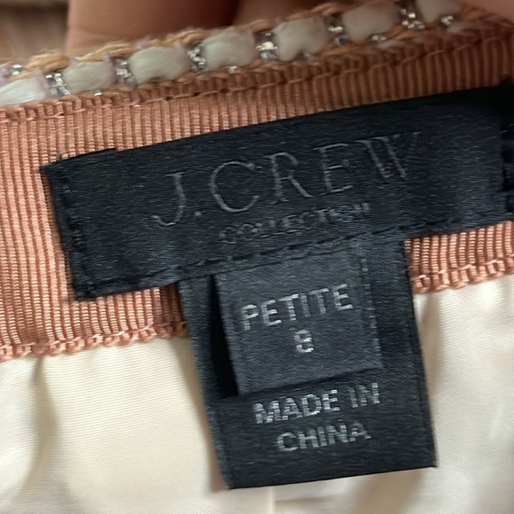 J crew collection slik cotton blend metallic tweed skirt size 8p - Picture 9 of 13